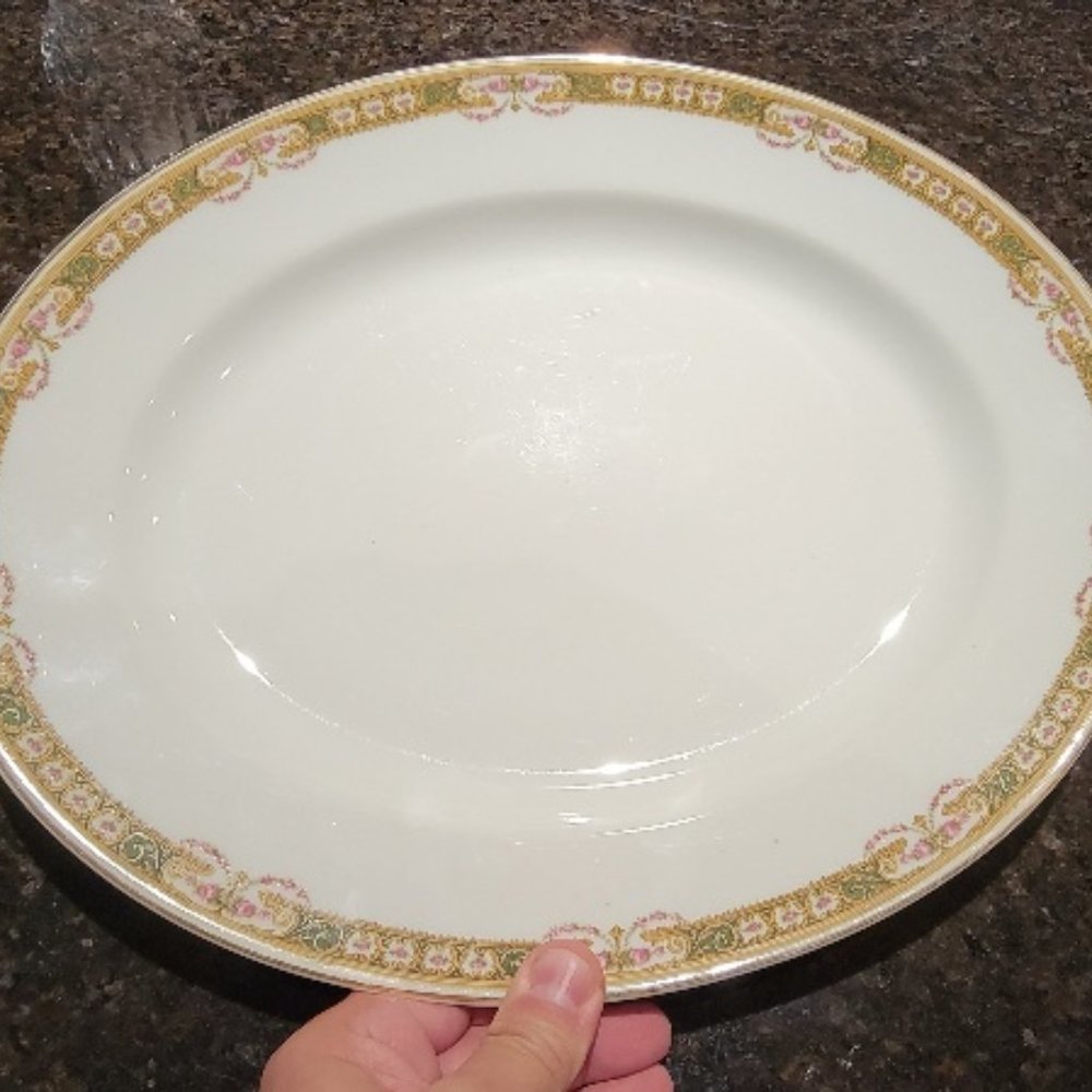 French "Limoges" Porcelain oval Serving Plater